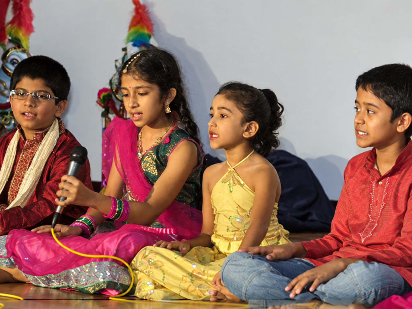 Young singers in the school archive